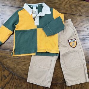 Janie and Jack Matching Fall Outfit Rugby League